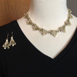 COLLAR BELL NECKLACE and EARRINGS (Vintage)